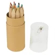 12-Piece Colored Pencil Set In Tube With Sharpener | https://www.bestnamebadges.com