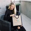 Escape Jute Tote Bag | https://www.bestnamebadges.com
