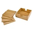 Bamboo Coaster Set | https://www.bestnamebadges.com