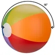 16" Rainbow Beach Ball | https://www.bestnamebadges.com