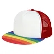 Rainbow Trucker Cap | https://www.bestnamebadges.com