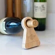 Bamboo Wine Bottle Stand With Corkscrew | https://www.bestnamebadges.com