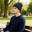 Embroidered Rib Knit Cuff Beanie | https://www.bestnamebadges.com