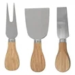 3-Piece Bamboo Cheese Server Kit | https://www.bestnamebadges.com