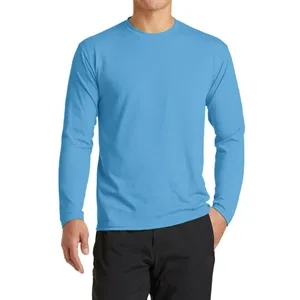 Port & Company® Long Sleeve Performance Blend Tee | https://www.bestnamebadges.com
