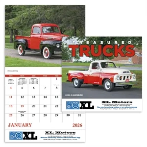 Good Value™ Treasured Trucks - Stapled Calendar | https://www.bestnamebadges.com