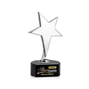 Tuscany Chrome Star VividPrint™ Award on Paragon Base-Black | https://www.bestnamebadges.com