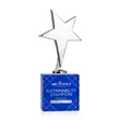 Tuscany Chrome Star VividPrint™ Award on Woodlawn Base-Blue | https://www.bestnamebadges.com