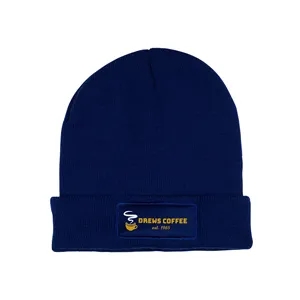 Knit Beanie With Patch