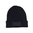 Knit Beanie With Patch | https://www.bestnamebadges.com