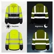 Hi Vis Hoodie Class 3 High Visibility Sweatshirt with Zipper | https://www.bestnamebadges.com