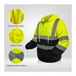 Hi Vis Hoodie Class 3 High Visibility Sweatshirt with Zipper | https://www.bestnamebadges.com