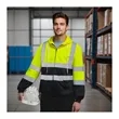 Hi Vis Hoodie Class 3 High Visibility Sweatshirt with Zipper | https://www.bestnamebadges.com