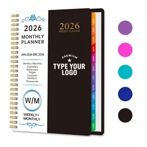 2026 Planner Academic Calendar Agenda Book | https://www.bestnamebadges.com