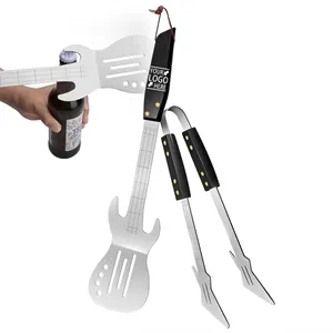 2 pcs Guitar Style Barbecue Tool Set