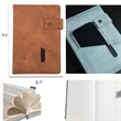 A5 Leather Notebook Paper Lined Journal With Front Pocket | https://www.bestnamebadges.com