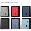 A5 Leather Notebook Paper Lined Journal With Front Pocket | https://www.bestnamebadges.com