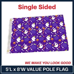 Value - 5' x 8' Single Sided Custom Pole Flag