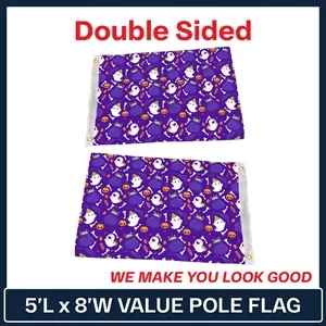 Value - 5' x 8' Double Sided Custom Pole Flag