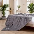 300GSM Flannel Plush Throw Blanket With Custom Logo | https://www.bestnamebadges.com