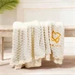300GSM Flannel Plush Throw Blanket With Custom Logo | https://www.bestnamebadges.com
