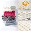 300GSM Flannel Plush Throw Blanket With Custom Logo | https://www.bestnamebadges.com