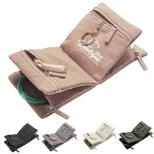 Foldable Jewelry Organizer Pouch with Zipper | https://www.bestnamebadges.com