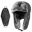 Winter Fur Lined Hat with Windproof Mask | https://www.bestnamebadges.com