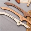 Custom Wooden Bow Bread Knife | https://www.bestnamebadges.com