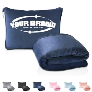 Foldable Portable 2-in-1 Travel Pillow And Nap Blanket