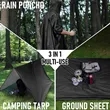3-in-1 Multifunctional Raincoat Tactical Rain Poncho | https://www.bestnamebadges.com