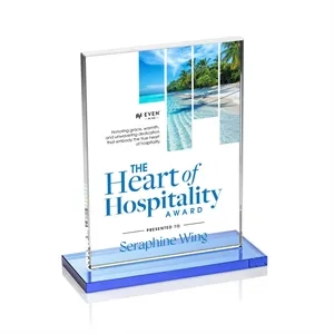 Emperor VividPrint™ Award - Sky Blue (Vert) | https://www.bestnamebadges.com