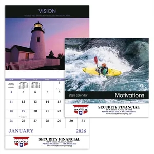 Good Value™ Motivations - Stapled Calendar | https://www.bestnamebadges.com
