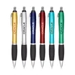 Union Printed - Contour Metallic Grip Click Pen | https://www.bestnamebadges.com