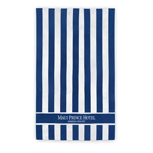 Double Sided Cabana Stripe Beach Towel | https://www.bestnamebadges.com