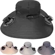 Wide Brim Solar-Powered Fan Hat | https://www.bestnamebadges.com