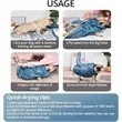 Hands-Free Dry Fast Portable Drying Bag for Pets | https://www.bestnamebadges.com