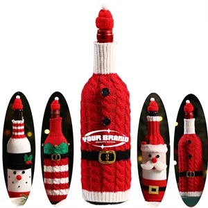 Christmas Decorations Theme Knitted Wine Bottle Sleeve