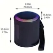LED Light Portable Wireless Bluetooth-Compatible Speaker | https://www.bestnamebadges.com
