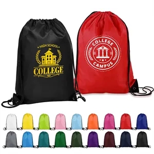 14" X 18" Polyester Drawstring Backpack (Ocean)
