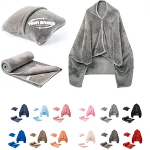 2-in-1 Multifunctional Thickened Shawl Pillow Blanket