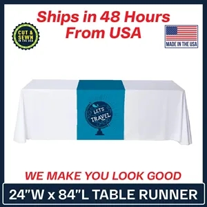 24" x 84" Table Runner Polyester Full Color Dye Sublimation