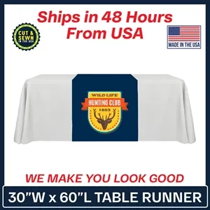 30" x 60" Table Runner Polyester Full Color Dye Sublimation