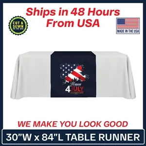 30" x 84" Table Runner Polyester Full Color Dye Sublimation