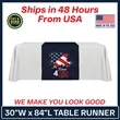 30" x 84" Table Runner Polyester Full Color Dye Sublimation | https://www.bestnamebadges.com