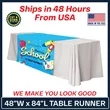 48" x 84" Table Runner Polyester Full Color Dye Sublimation | https://www.bestnamebadges.com
