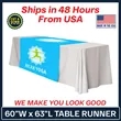 60" x 63" Table Runner Polyester Full Color Dye Sublimation | https://www.bestnamebadges.com