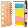 Bamboo Notebook w/ Pen and Sticky Notes | https://www.bestnamebadges.com