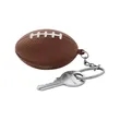 Football Shape Stress Ball Keychain | https://www.bestnamebadges.com