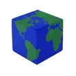 Earth Cube Shape Stress Ball | https://www.bestnamebadges.com